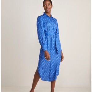 NWT Vineyard Vines Twill Silk Midi Shirtdress